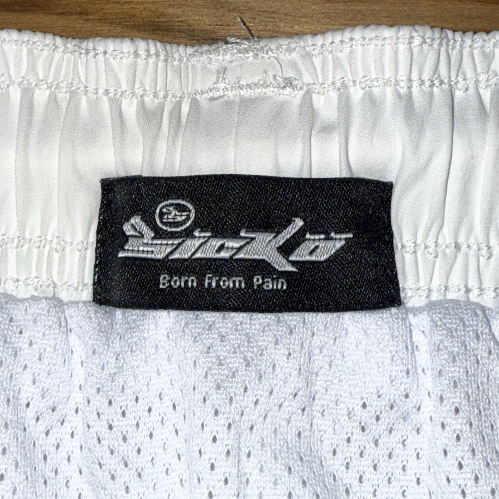 Sicko Born From Pain Shorts Mens Medium White 100% Nylon Streetwear Pockets - Picture 6 of 11